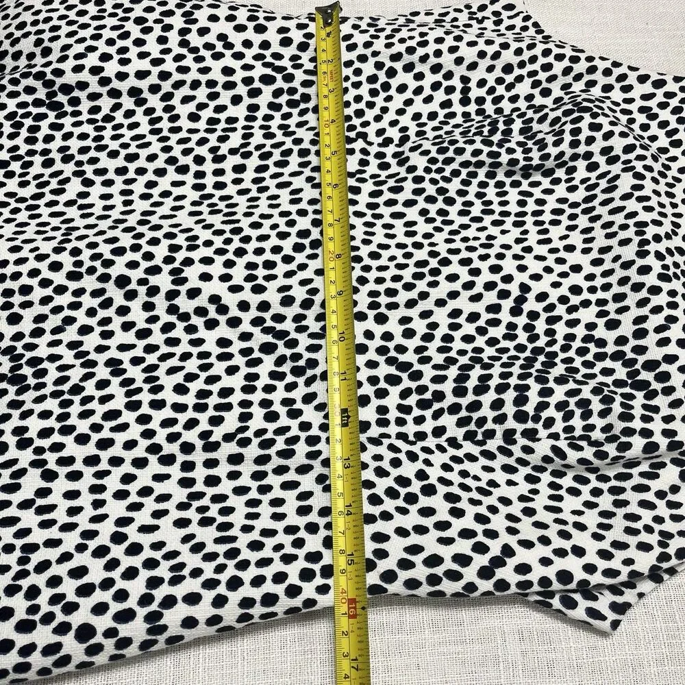 J.Crew Sheath Dress Womens 12 Navy White Polka Dot Sleeveless Career Cocktail